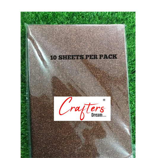 Glitter Foam Sheet - Brown
