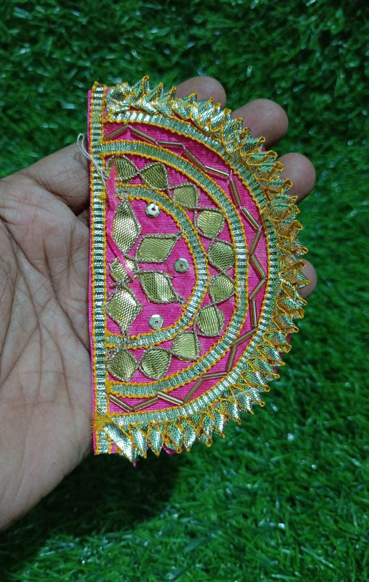 Gota Butti Patch Half Moon (12X7cm)