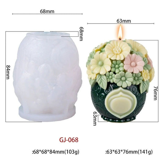 Silicon Candle Mould (GJ068) - 1pc