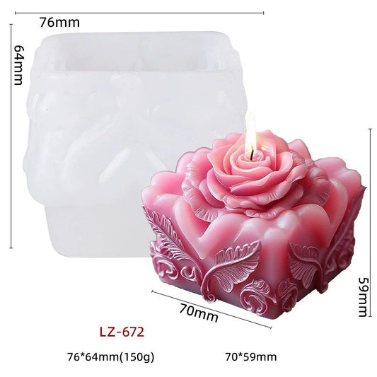 Silicon Candle Mould (LZ672) - 1pc