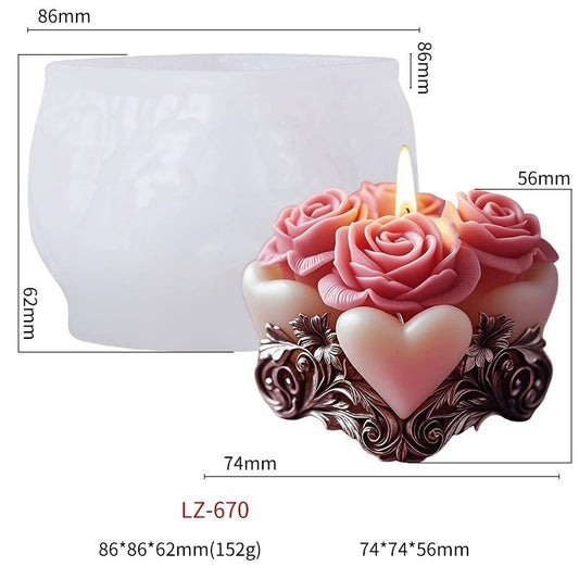 Silicon Candle Mould (LZ670) - 1pc