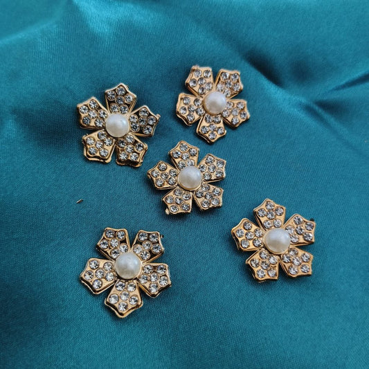 Mini Flower Studd Gold - 10pc