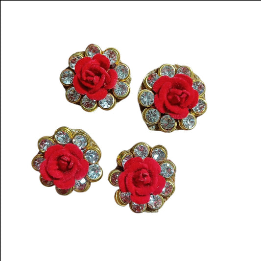 Rose Flower Stone Buti - 10pc