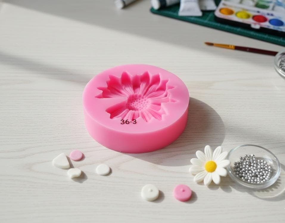 Handmade Flower Candle Mould (HBR363)