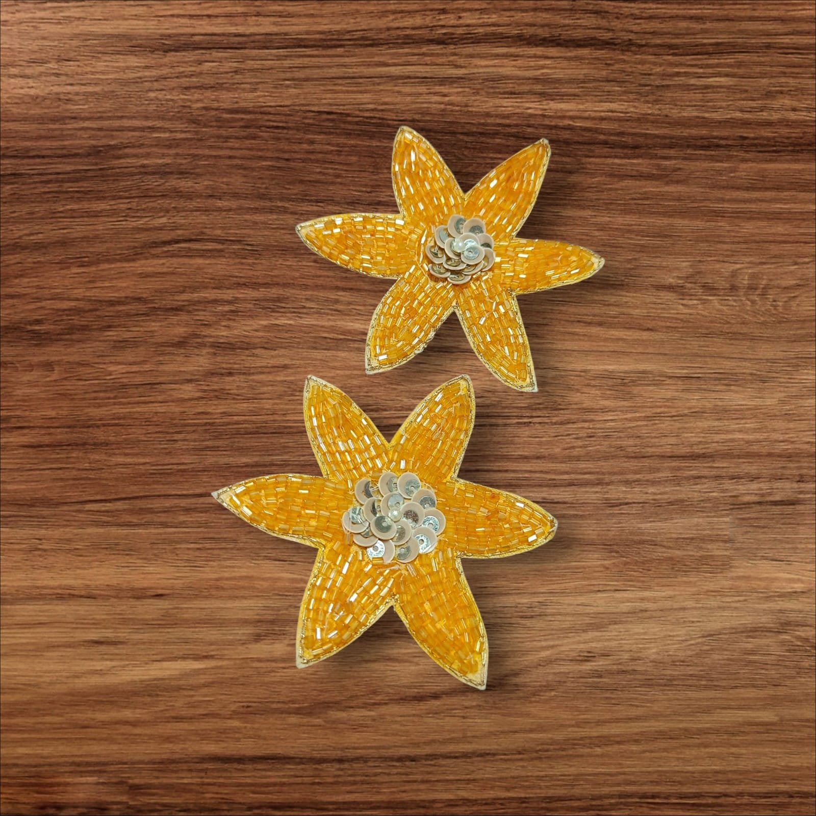 Orange Flower Buti patches - 10pc