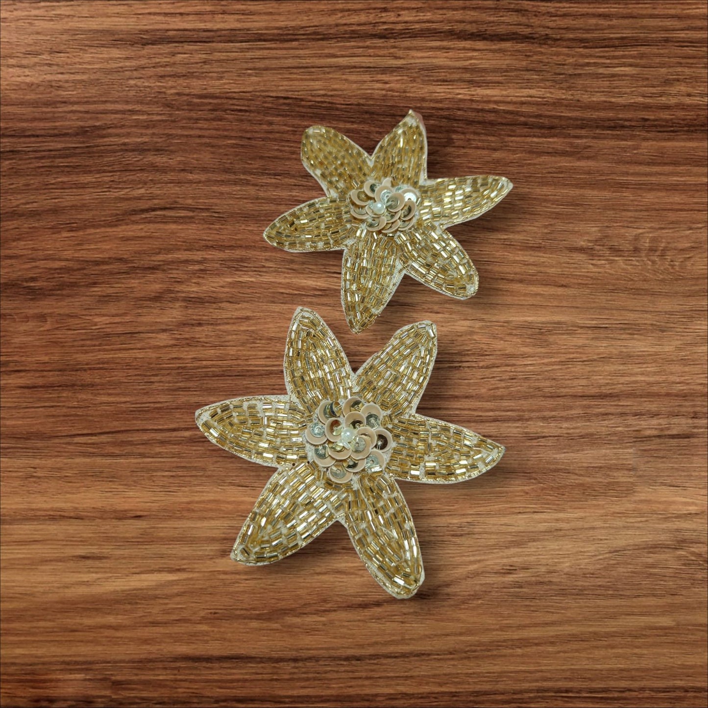 Golden Flower Buti Patches - 10pc