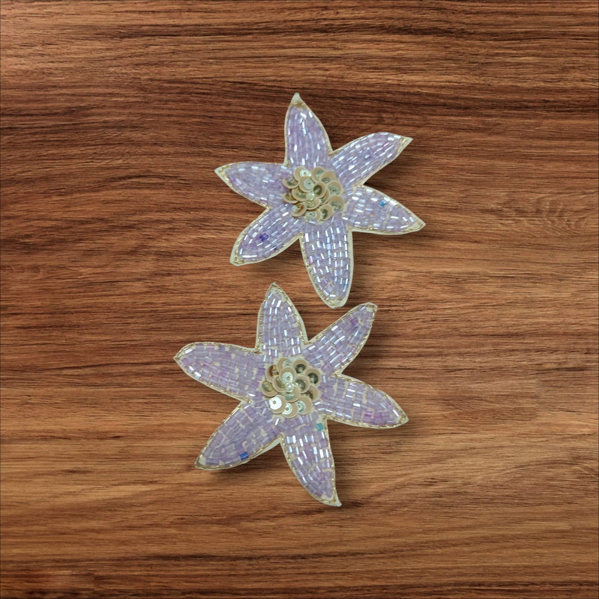 Lavender Flower Buti Patches - 10pc