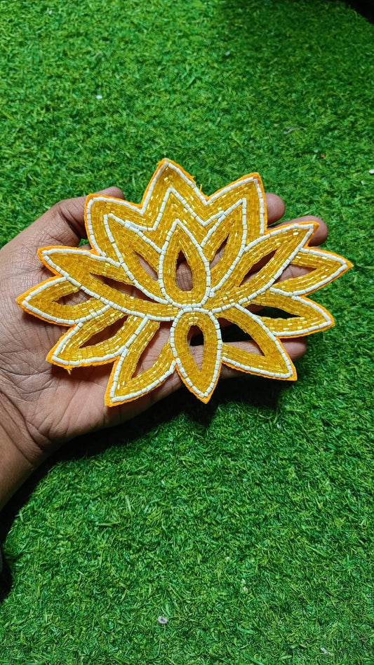 Yellow Lotus Buti Patches With Hole – 5pc