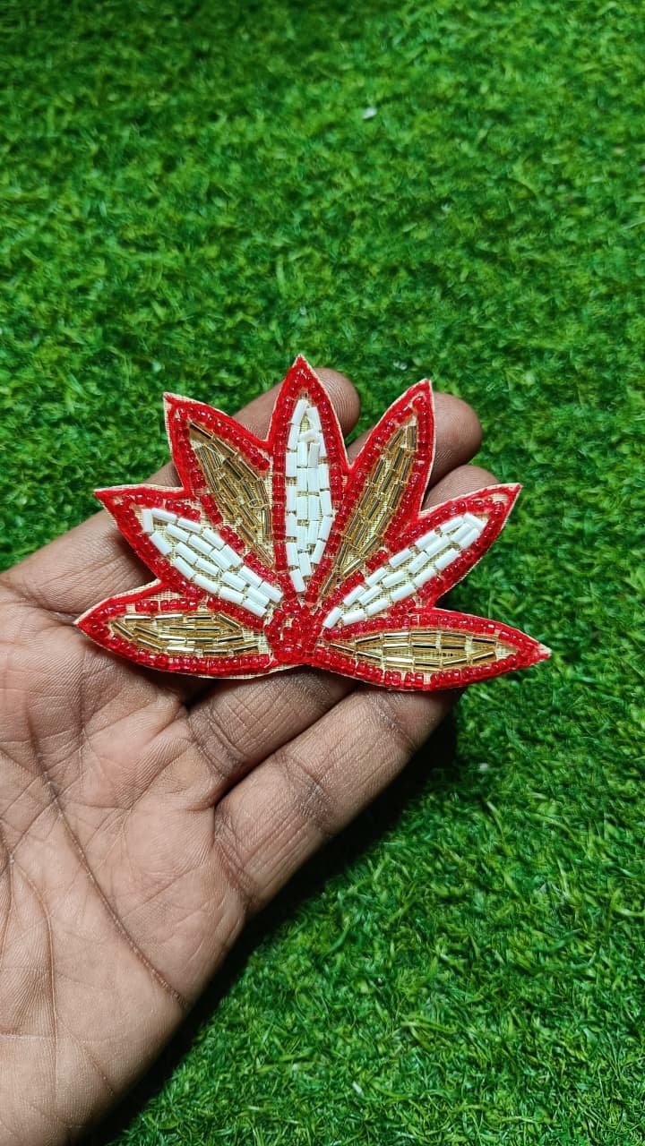 Golden Red Lotus Bullian Buti Patches – 10pc