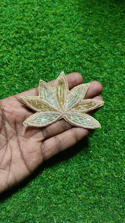 Golden Peach Lotus Bullian Buti Patches - 10pc