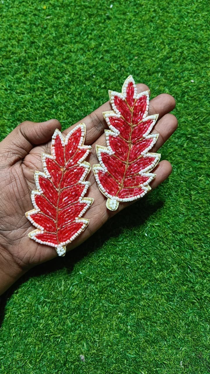 Leaf Buti Patches Red - 10pc