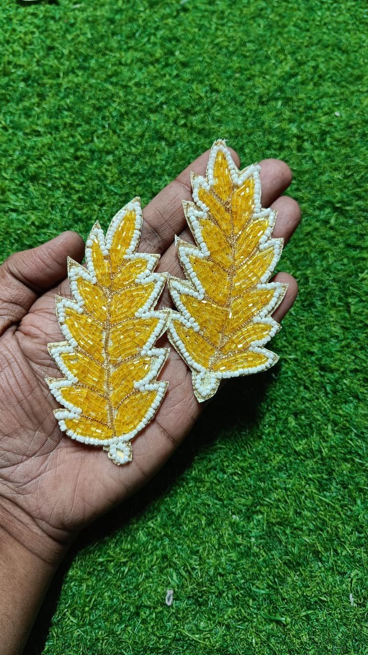 Leaf Buti Patches Yellow - 10pc