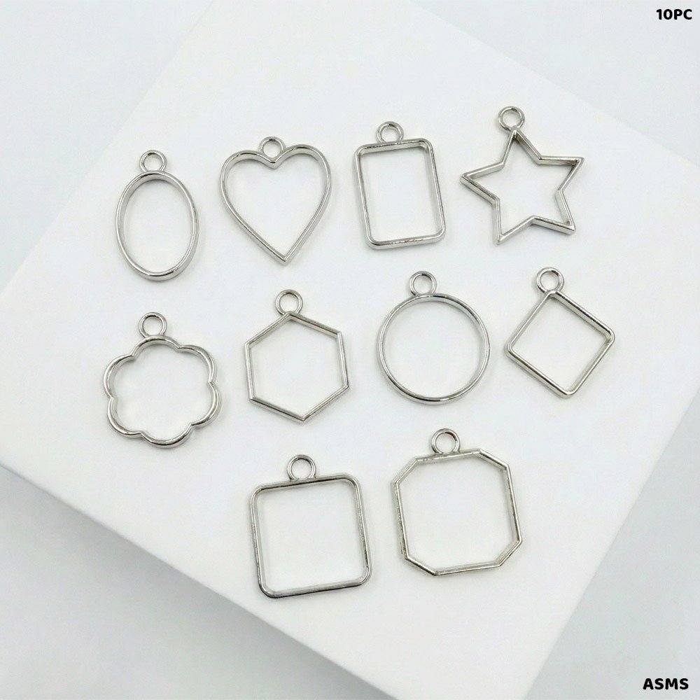 Mix Shape Bezels Set Silver (ASMS) – 10pc