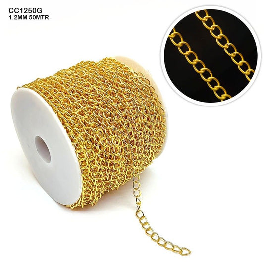 Golden Metal Chain 1.2mm (CC1250G) - 10mtr