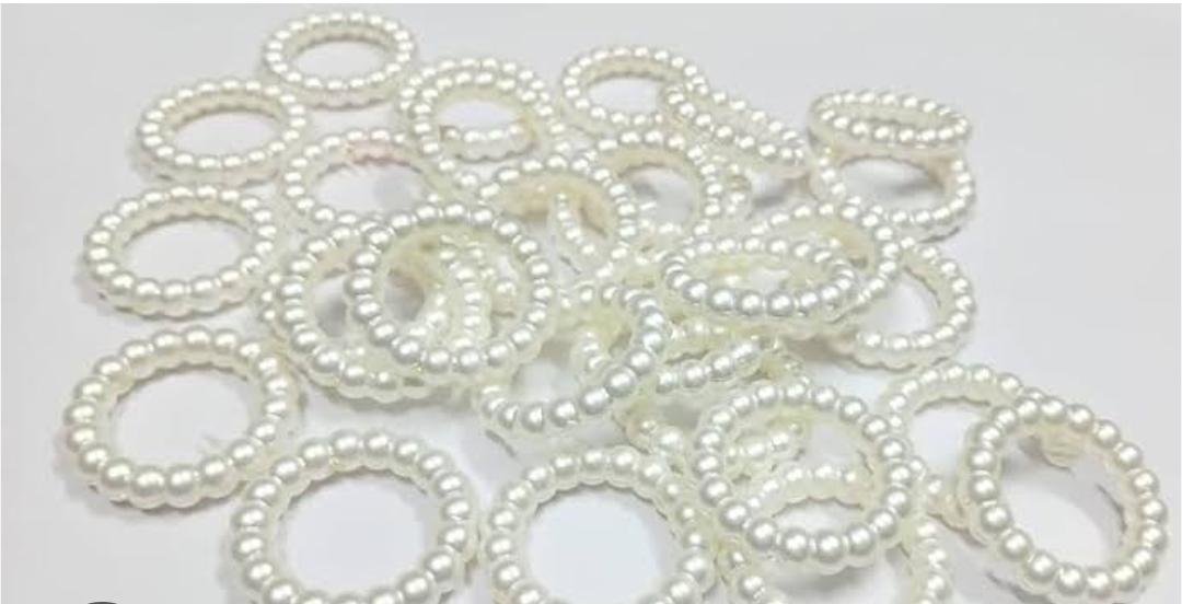 Pearl Ring 3cm - 10pc