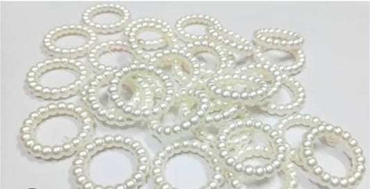 Pearl Ring 3cm - 10pc