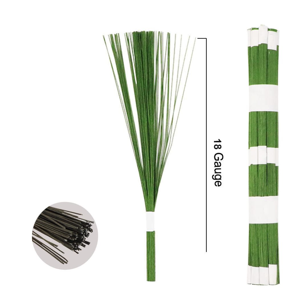 Dark Green 18 Gauge Wire 12inch (WR18DGN) - 100pc
