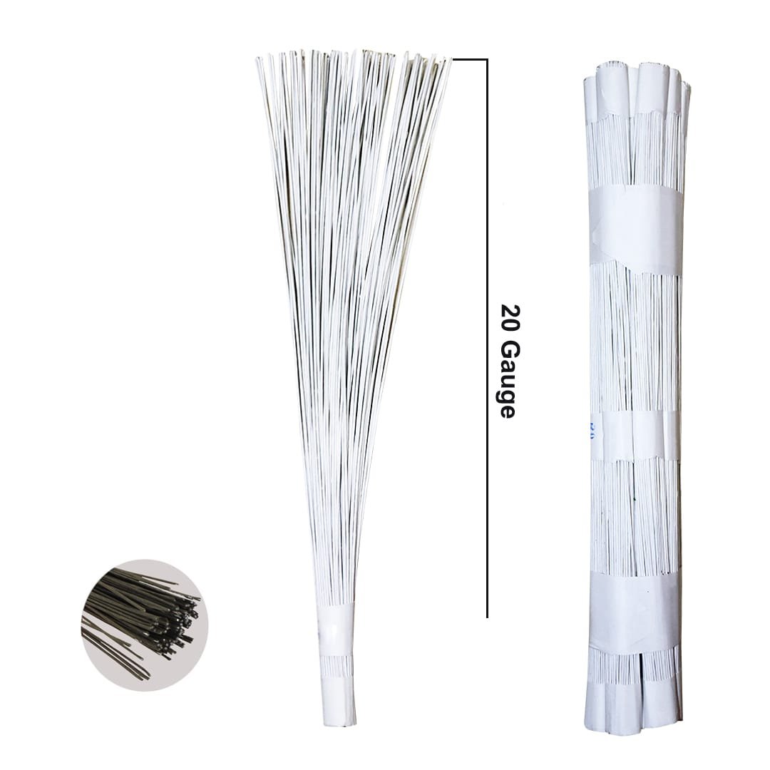 White 20 Gauge Wire 12inch (WR20WE) - 100pc