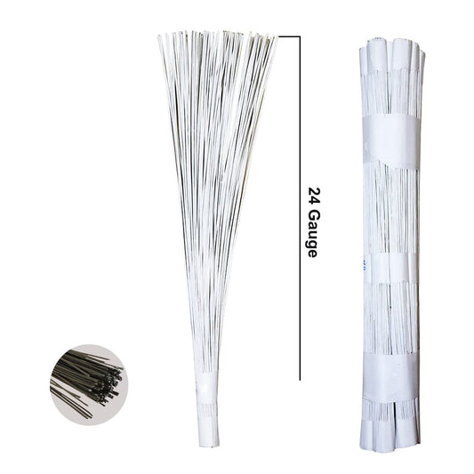 White 24 Gauge Wire 12inch (WR24WE) - 100pc