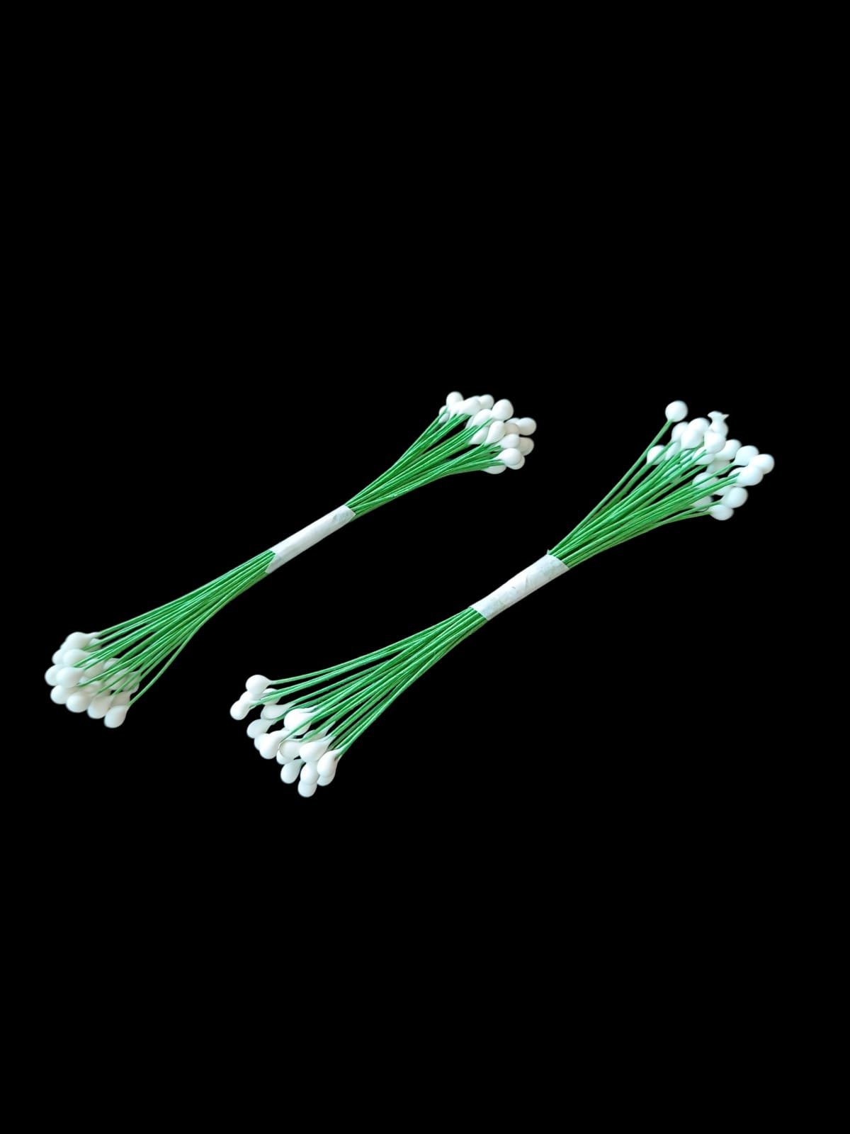 Artificial Micro Green White Pollen (No11) - 2 Bunches