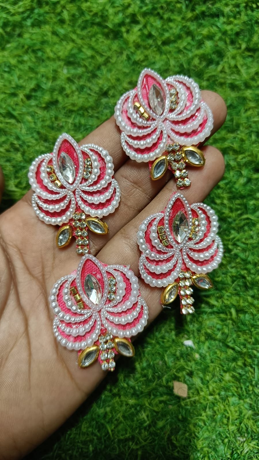 Pink Stone Lotus Buti - 20pc