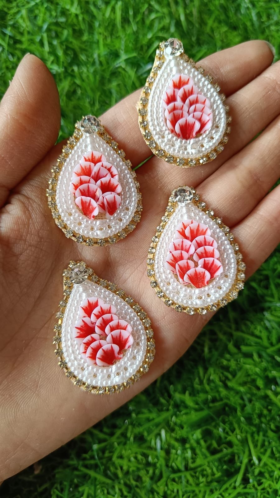 Red Stone Drop Buti - 20pc