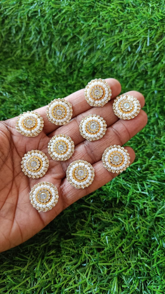 Stone Round Buti - 20pc