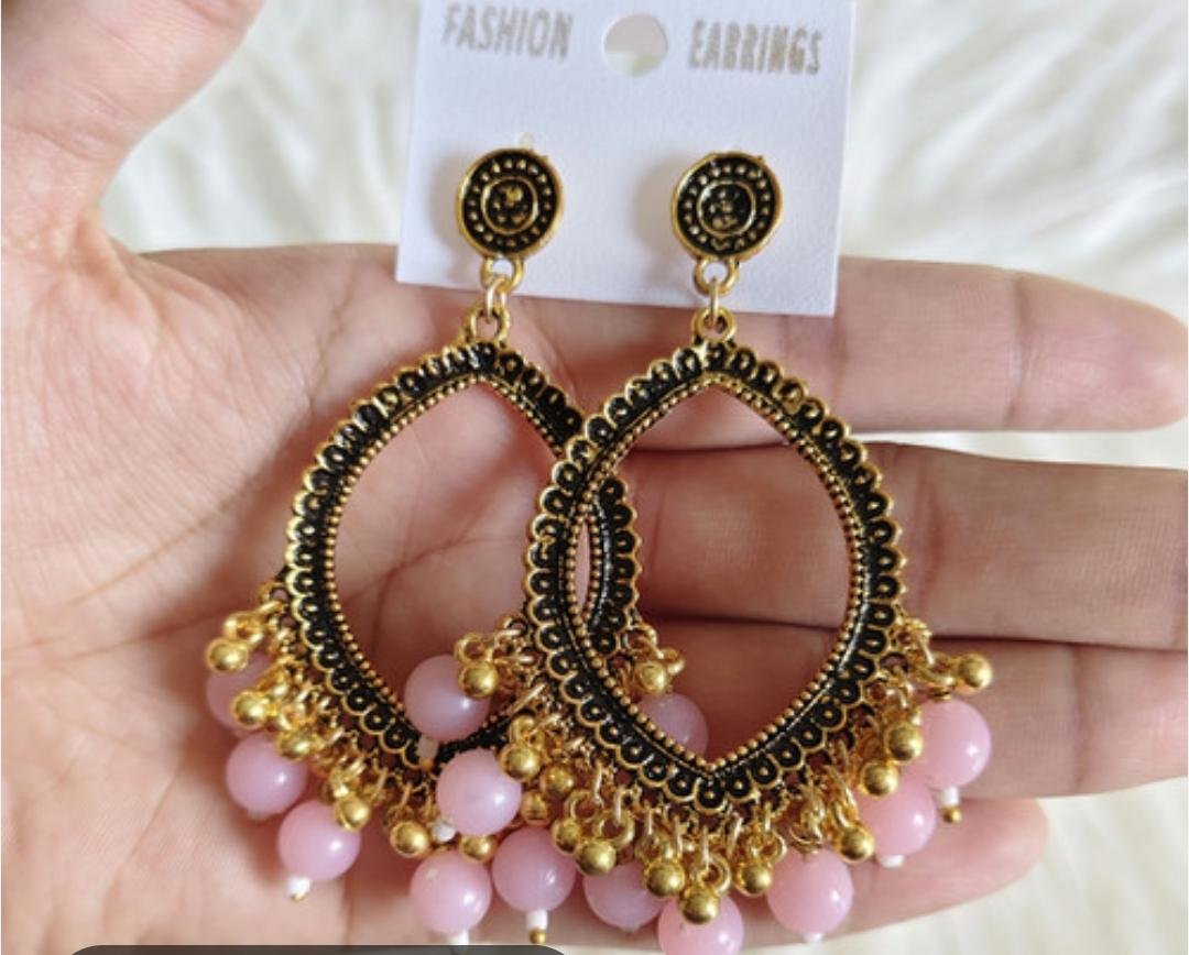 Colorful Drop Resin Jhumka - 2pc