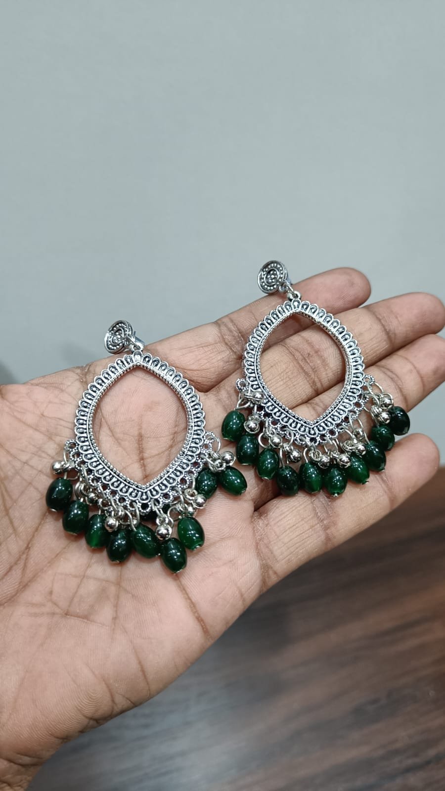 Colorful Drop Resin Jhumka - 1pair