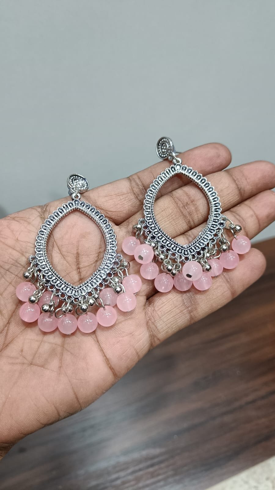 Colorful Drop Resin Jhumka - 1pair