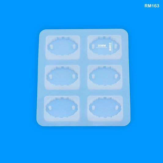 Rakhi Silicone Mould 6 Cavity Ovel Agate (RM163)