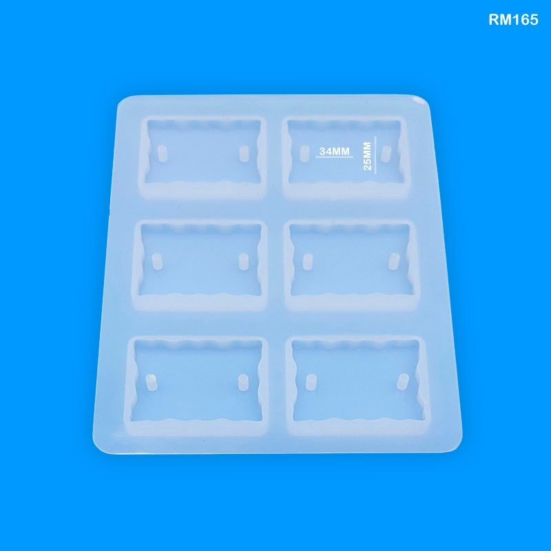 Rakhi Silicone Mould 6 Cavity Rectangle Agate (RM165)