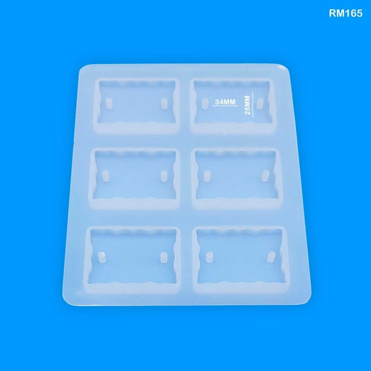 Rakhi Silicone Mould 6 Cavity Rectangle Agate (RM165)