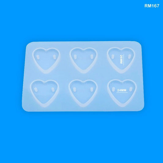 Rakhi Silicone Mould 6 Cavity Heart (RM167)