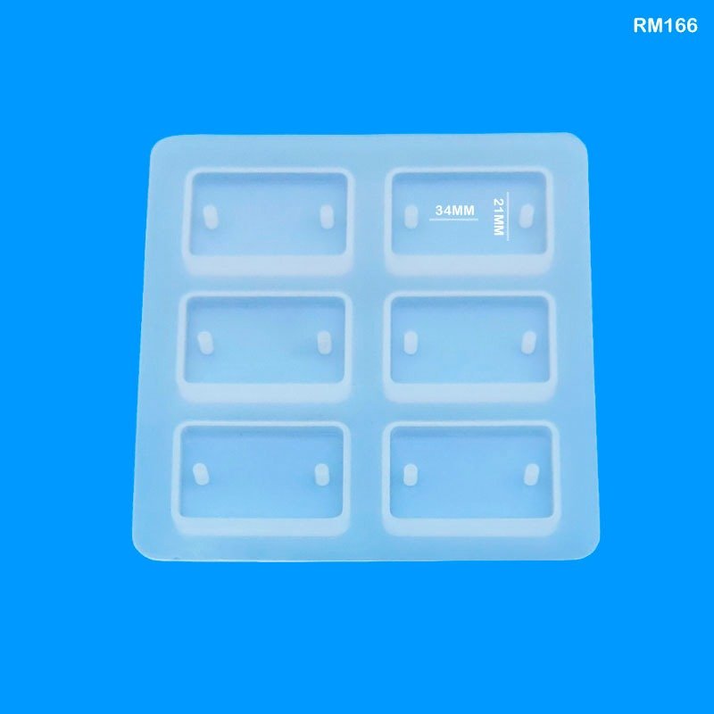 Rakhi Silicone Mould 6 Cavity Rectangle (RM166)