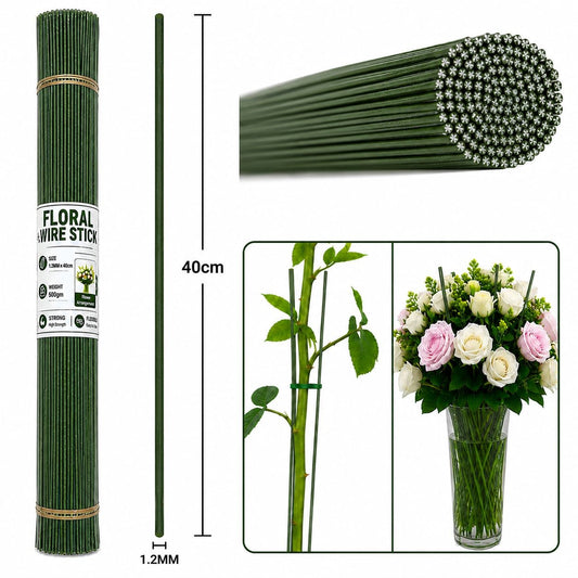 Green Floral Stem Wire 500gm (1.2mm*40cm)