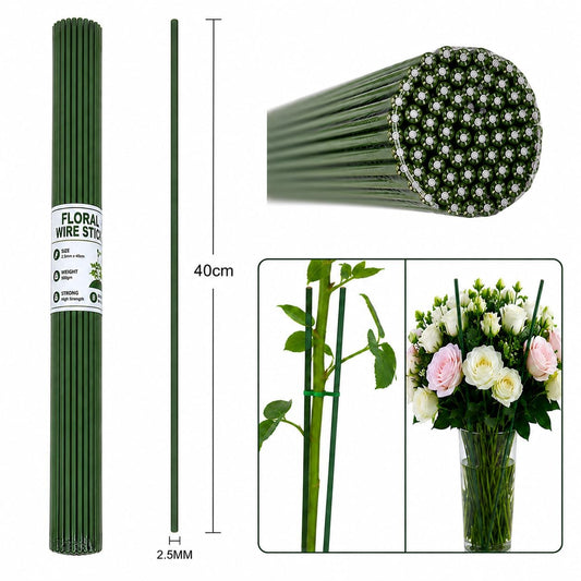 Green Floral Stem Wire 500gm (2.5mm*40cm)