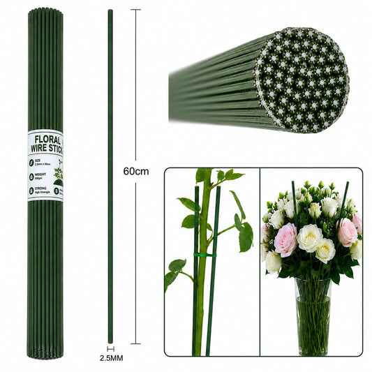 Green Floral Stem Wire 500gm (2.5mm*60cm)