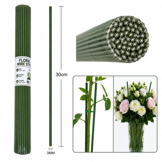 Green Floral Stem Wire 500gm (3mm*30cm)