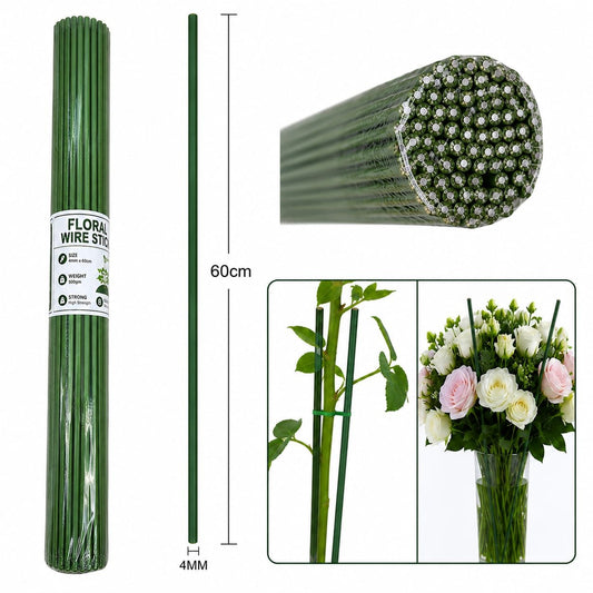 Green Floral Stem Wire 500gm (4mm*60cm)
