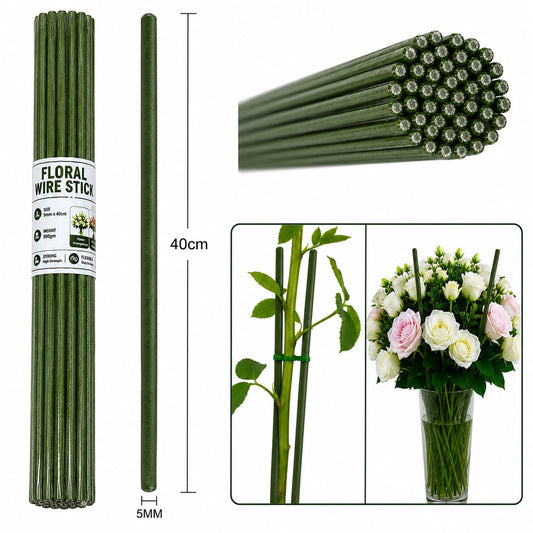 Green Floral Stem Wire 500gm (5mm*40cm)