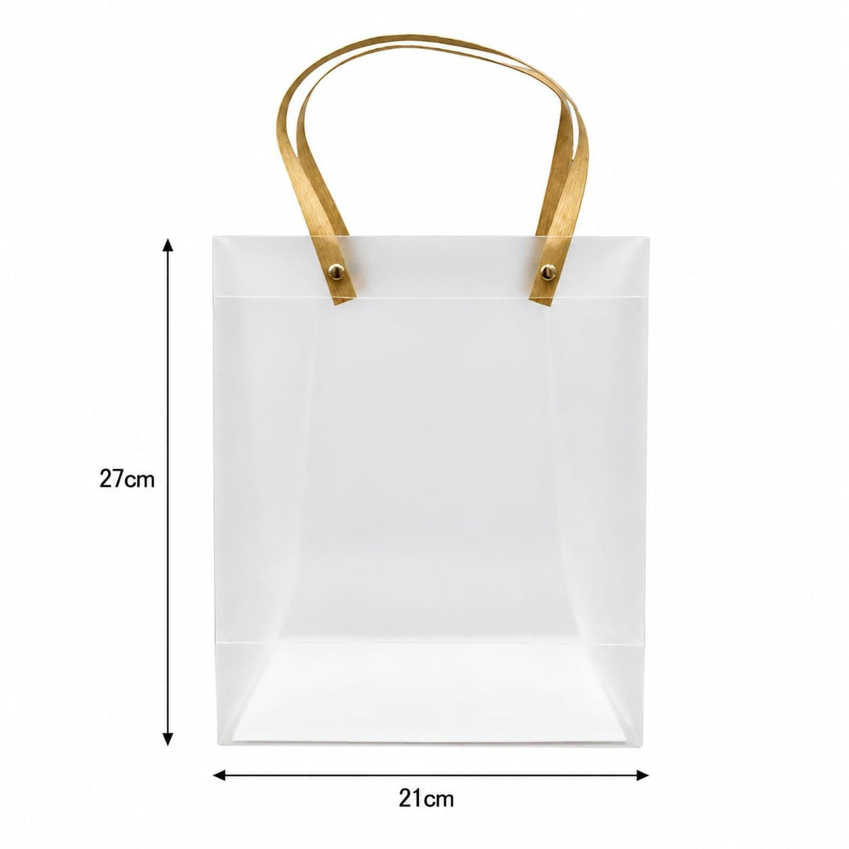 TRANSPARENT PVC GIFT BAG 21X27X11CM (MAKPLBG04) - 1pc