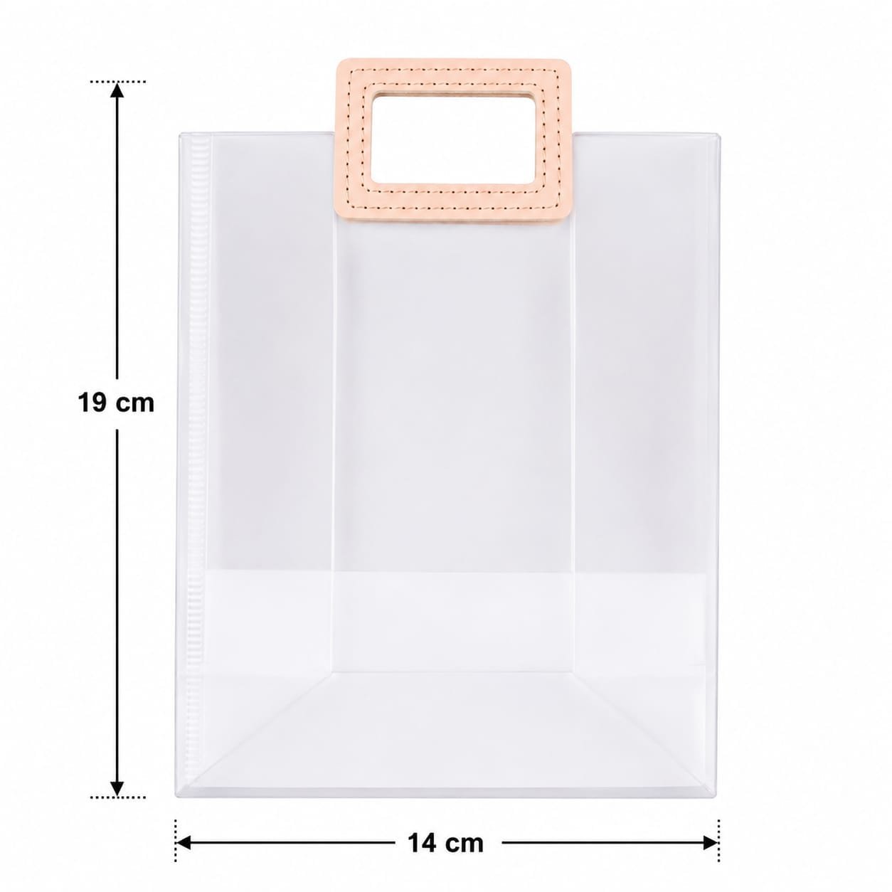 TRANSPARENT PVC GIFT BAG 14X16X7CM (MAKPLBG07) - 1pc