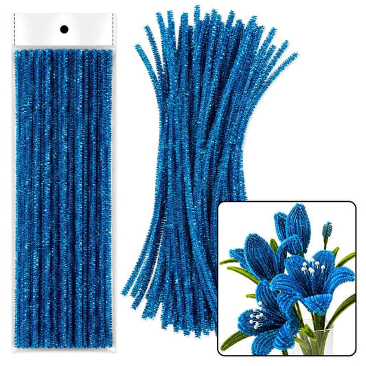 Glitter Pipe Cleaner Navy Blue (A088) – 100pc