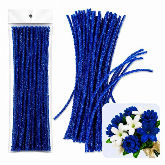 Glitter Pipe Cleaner Royal Blue (A084) – 100pc
