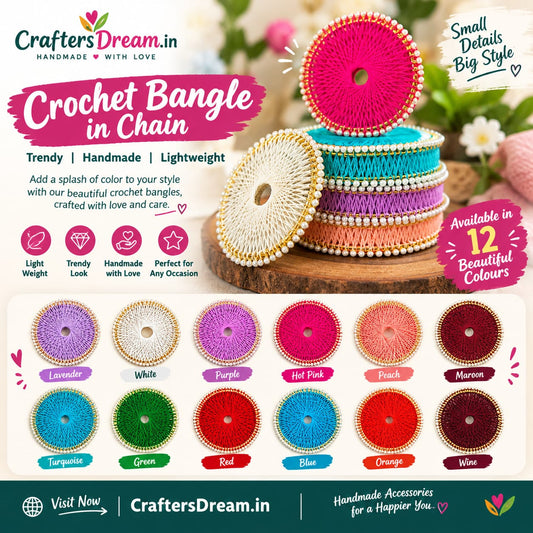 Crochet Bangles 6inch - 2pc