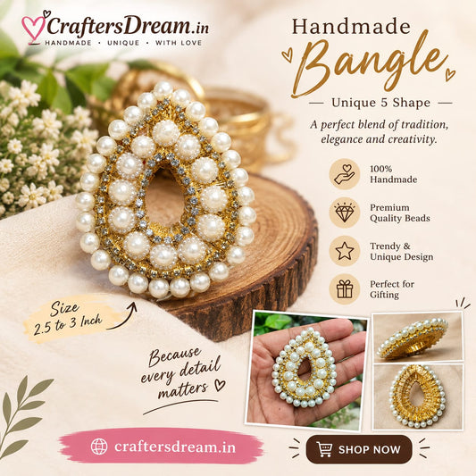 Pan Shaped Bangle (2.5-3inch) - 10pc