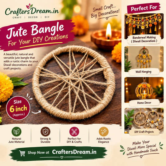 Jute Bangle 6inch - 10pc