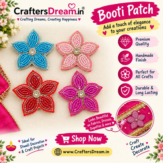 Flower Buti Patches - 10pc