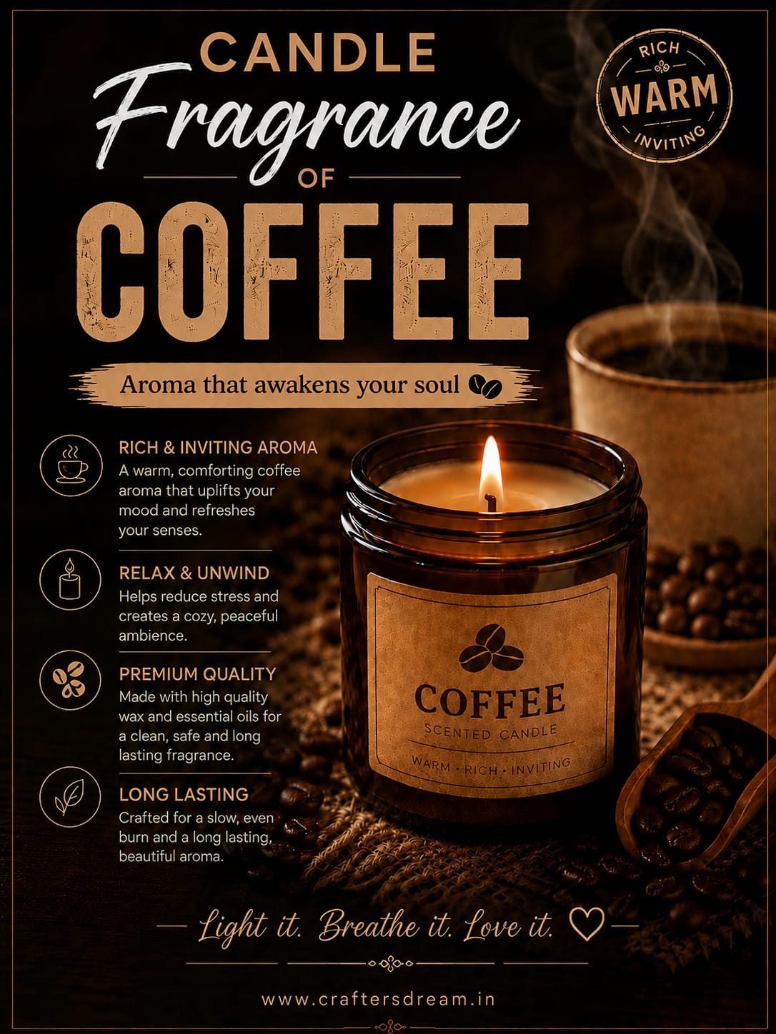 Coffee Candle Fragrance - 100ml